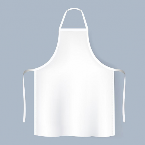 睿厨 M型 白色pu皮防水围裙