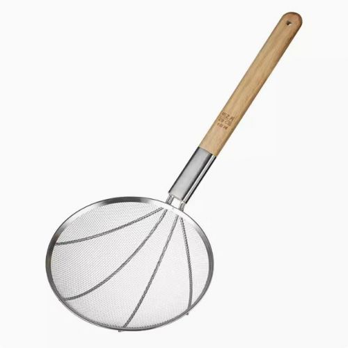睿厨 LS2830 木柄不锈钢网厘 不锈钢漏勺捞面勺